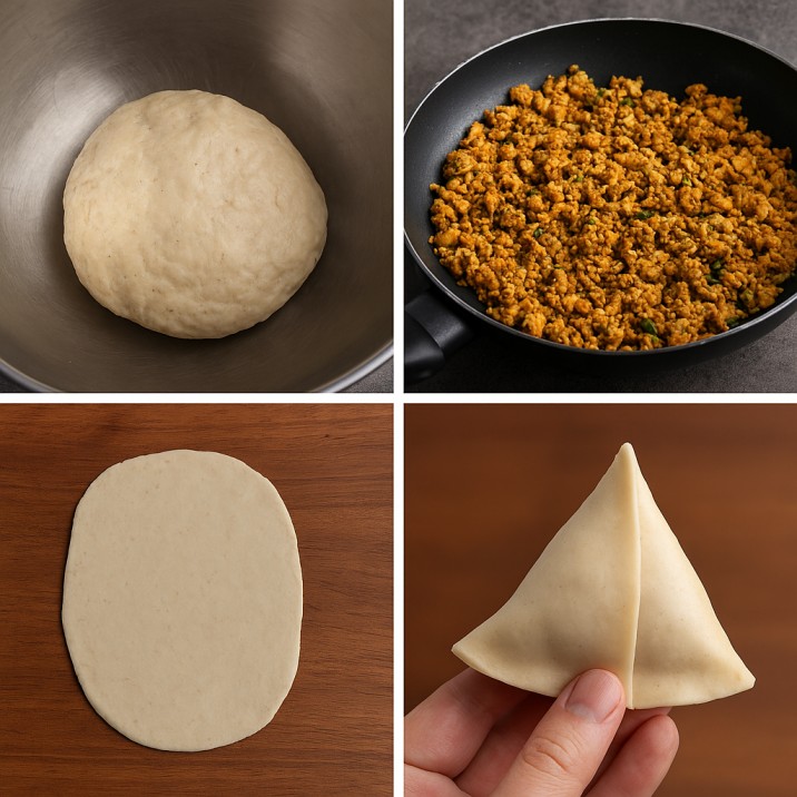 homemade Crispy Chicken samosa recipe