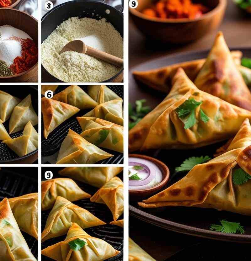 homemade Crispy Chicken samosa recipe