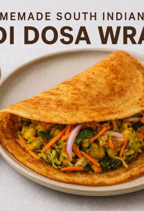 Homemade South Indian Podi Dosa Wrap Recipe