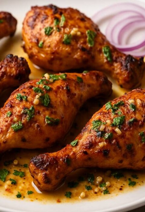 Homemade Butter Garlic Tandoori Chicken Recipe