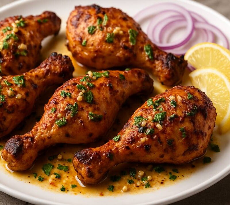 Homemade Butter Garlic Tandoori Chicken Recipe