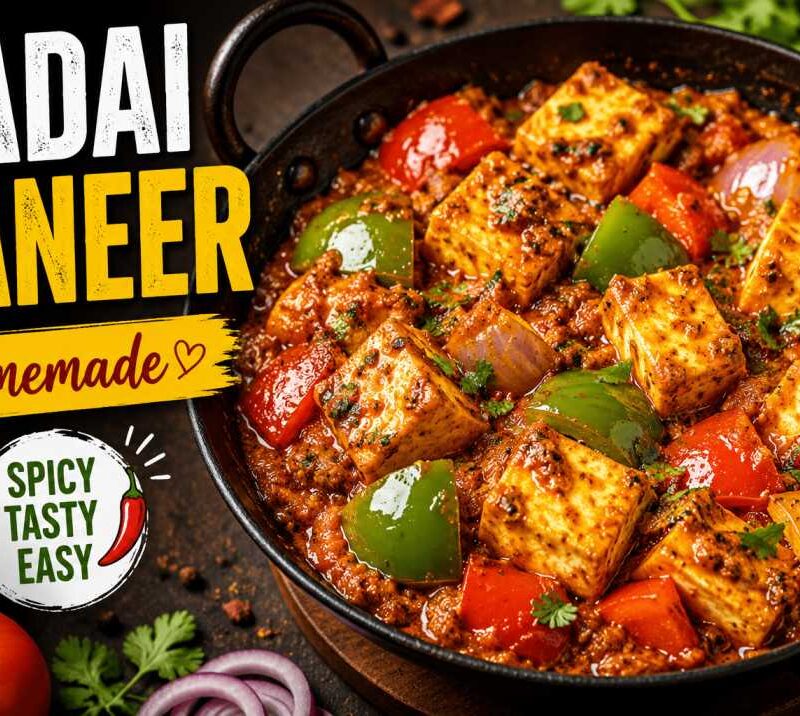 Homemade Kadai Paneer Recipe